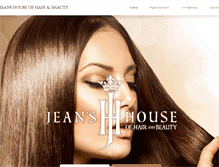 Tablet Screenshot of jeanshouseofhair.co.za